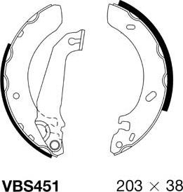 Motaquip VBS451 - Комплект спирачна челюст vvparts.bg