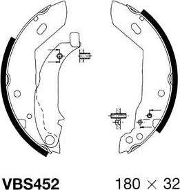 Motaquip VBS452 - Комплект спирачна челюст vvparts.bg