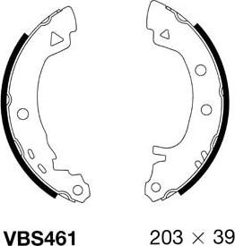 Motaquip VBS461 - Комплект спирачна челюст vvparts.bg
