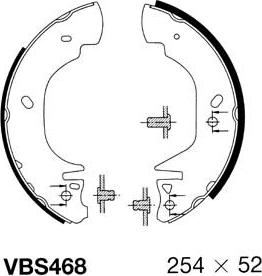 Motaquip VBS468 - Комплект спирачна челюст vvparts.bg