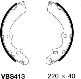 Motaquip VBS413 - Комплект спирачна челюст vvparts.bg