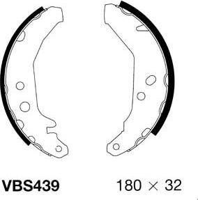 Motaquip VBS439 - Комплект спирачна челюст vvparts.bg