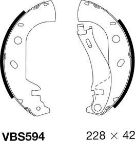 Motaquip VBS594 - Комплект спирачна челюст vvparts.bg