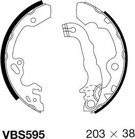 Motaquip VBS595 - Комплект спирачна челюст vvparts.bg