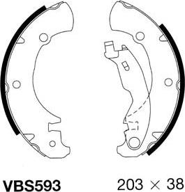 Motaquip VBS593 - Комплект спирачна челюст vvparts.bg