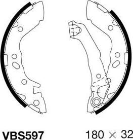 Motaquip VBS597 - Комплект спирачна челюст vvparts.bg