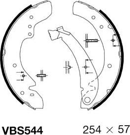 Motaquip VBS544 - Комплект спирачна челюст vvparts.bg