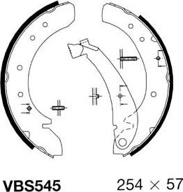 Motaquip VBS545 - Комплект спирачна челюст vvparts.bg