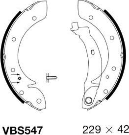 Motaquip VBS547 - Комплект спирачна челюст vvparts.bg