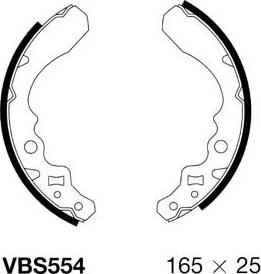 Motaquip VBS554 - Комплект спирачна челюст vvparts.bg