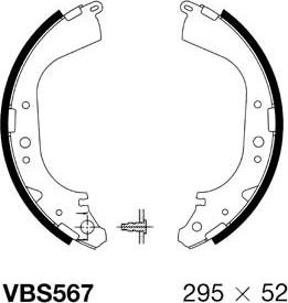 Motaquip VBS567 - Комплект спирачна челюст vvparts.bg