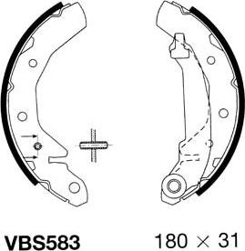 Motaquip VBS583 - Комплект спирачна челюст vvparts.bg