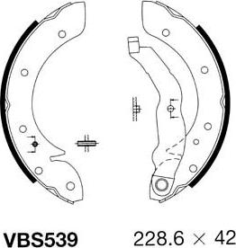 Motaquip VBS539 - Комплект спирачна челюст vvparts.bg