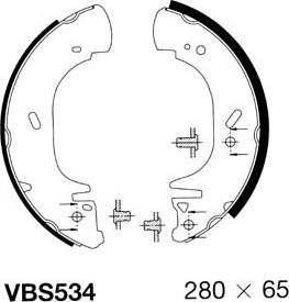 Motaquip VBS534 - Комплект спирачна челюст vvparts.bg