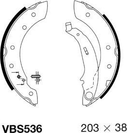 Motaquip VBS536 - Комплект спирачна челюст vvparts.bg