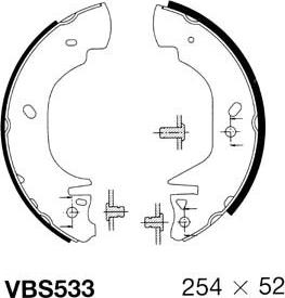 Motaquip VBS533 - Комплект спирачна челюст vvparts.bg