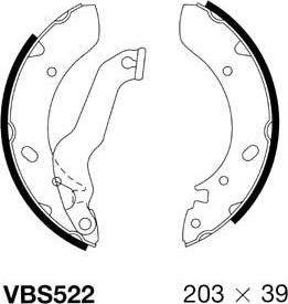 Motaquip VBS522 - Комплект спирачна челюст vvparts.bg