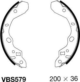 Motaquip VBS579 - Комплект спирачна челюст vvparts.bg