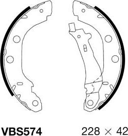 Motaquip VBS574 - Комплект спирачна челюст vvparts.bg