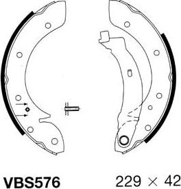 Motaquip VBS576 - Комплект спирачна челюст vvparts.bg