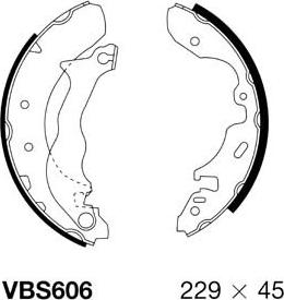 Motaquip VBS606 - Комплект спирачна челюст vvparts.bg