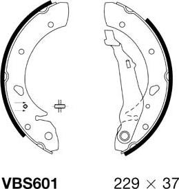 Motaquip VBS601 - Комплект спирачна челюст vvparts.bg