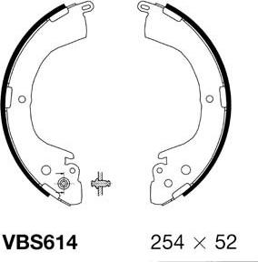 Motaquip VBS614 - Комплект спирачна челюст vvparts.bg
