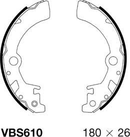 Motaquip VBS610 - Комплект спирачна челюст vvparts.bg