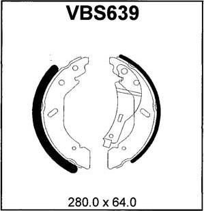 Motaquip VBS639 - Комплект спирачна челюст vvparts.bg