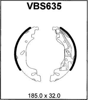 Motaquip VBS635 - Комплект спирачна челюст vvparts.bg