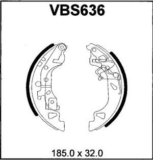 Motaquip VBS636 - Комплект спирачна челюст vvparts.bg