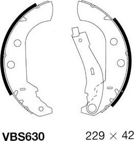 Motaquip VBS630 - Комплект спирачна челюст vvparts.bg