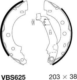 Motaquip VBS625 - Комплект спирачна челюст vvparts.bg