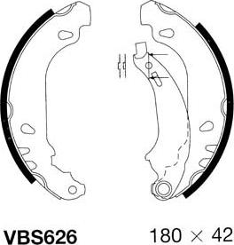 Motaquip VBS626 - Комплект спирачна челюст vvparts.bg