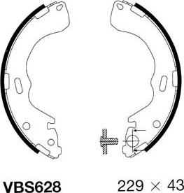 Motaquip VBS628 - Комплект спирачна челюст vvparts.bg