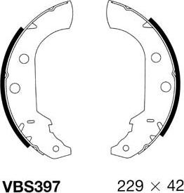 Motaquip VBS397 - Комплект спирачна челюст vvparts.bg