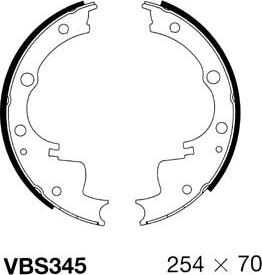 Motaquip VBS345 - Комплект спирачна челюст vvparts.bg