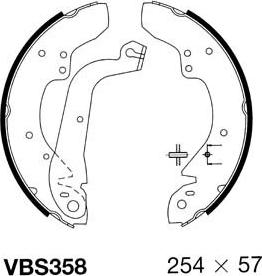 Motaquip VBS358 - Комплект спирачна челюст vvparts.bg