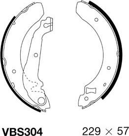 Motaquip VBS304 - Комплект спирачна челюст vvparts.bg