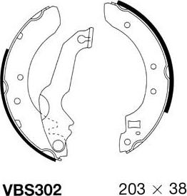 Motaquip VBS302 - Комплект спирачна челюст vvparts.bg