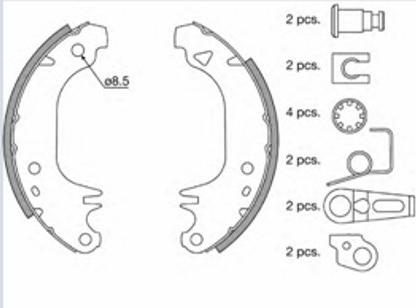 Motaquip VBS315 - Комплект спирачна челюст vvparts.bg