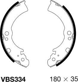 Motaquip VBS334 - Комплект спирачна челюст vvparts.bg