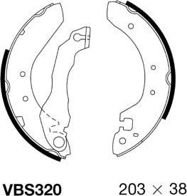 Motaquip VBS320 - Комплект спирачна челюст vvparts.bg