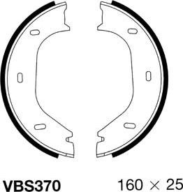 Motaquip VBS370 - Комплект спирачна челюст, ръчна спирачка vvparts.bg
