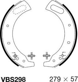 Motaquip VBS298 - Комплект спирачна челюст vvparts.bg