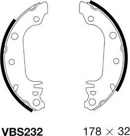 Motaquip VBS232 - Комплект спирачна челюст vvparts.bg