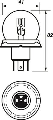 Motaquip VBU410 - Крушка с нагреваема жичка, фар за дълги светлини vvparts.bg