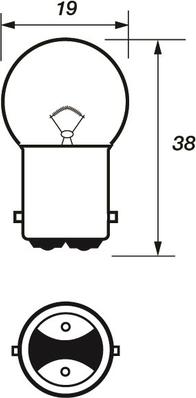 Motaquip VBU150 - Крушка с нагреваема жичка, стоп светлини / габарити vvparts.bg