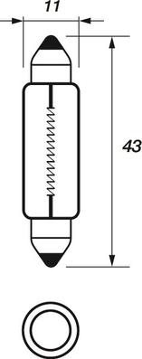 Motaquip VBU265 - Крушка с нагреваема жичка, светлини купе vvparts.bg