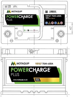 Motaquip VBY67 - Стартов акумулатор vvparts.bg